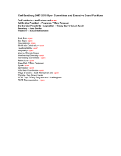 Carl Sandburg 2017-2018 Open Committees and Executive Board