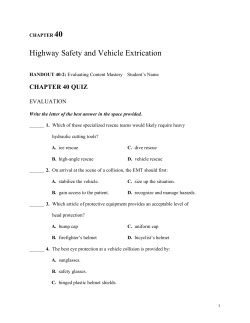 Highway Safety and Vehicle Extrication