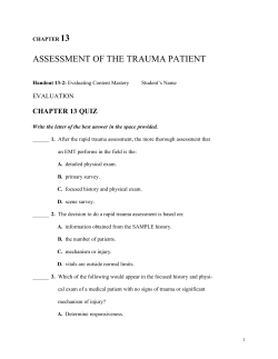 assessment of the trauma patient