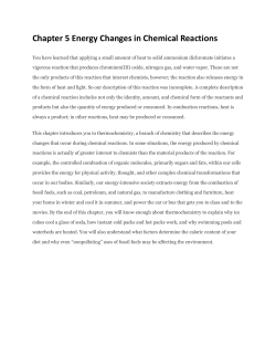 Energy, Heat, and Work