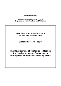 Matt Morden The Development of Strategies to Reduce the Number