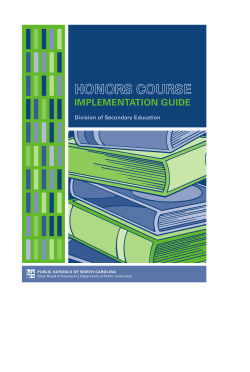 honors course - North Carolina Public Schools