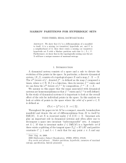 Markov partitions for hyperbolic sets