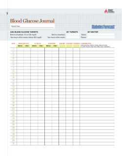 Blood Glucose Journal