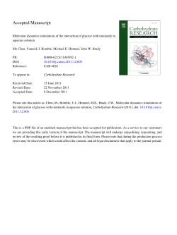 Molecular dynamics simulations of the interaction of glucose with