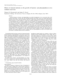Effects of mineral nutrients on the growth of bacterio