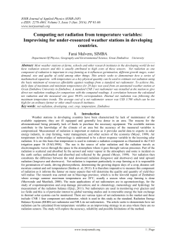 Computing net radiation from temperature variables