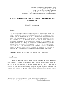 The Impact of Openness on Economic Growth