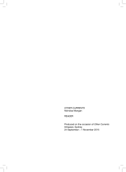 OTHER CURRENTS Nicholas Mangan READER
