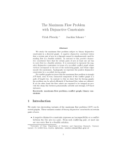 The Maximum Flow Problem with Disjunctive Constraints
