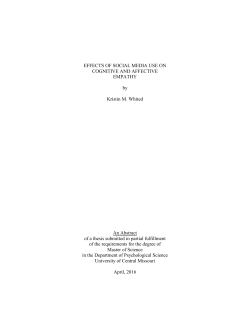 EFFECTS OF SOCIAL MEDIA USE ON COGNITIVE AND