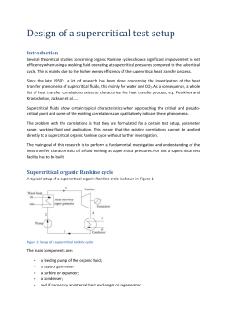 Design of a supercritical test setup
