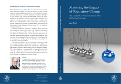 Mastering the impact of regulatory change