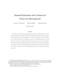Demand Estimation with Unobserved Choice Set