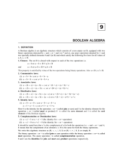 boolean algebra