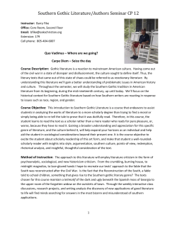 Southern Gothic Literature/Authors Seminar CP 12