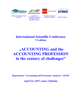 Academy of Economic Studies of Moldova Association of