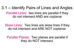 3.1 &ndash; Identify Pairs of Lines and Angles