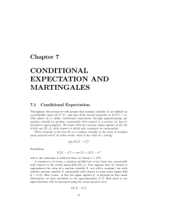 CONDITIONAL EXPECTATION AND MARTINGALES