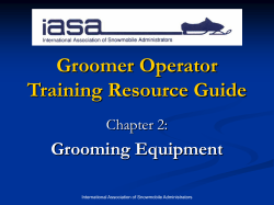 Grooming Equipment - International Association of Snowmobile
