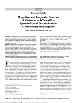 Cognitive and Linguistic Sources of Variance in 2-Year