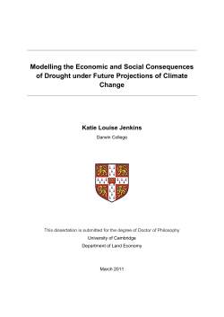 Modelling Economic and Social Impacts of Drought Events under