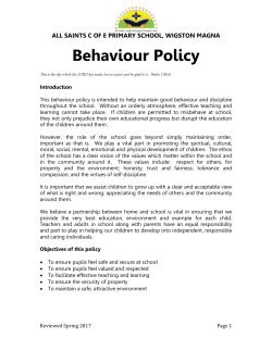 Playground behaviour - All Saints C of E Primary School, Wigston