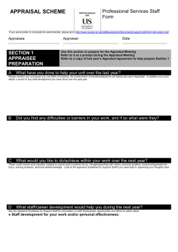 Professional Services Staff Full Appraisal Form [DOC 154.50KB]