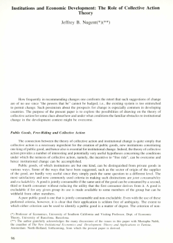 Institutions and Economic Development: The