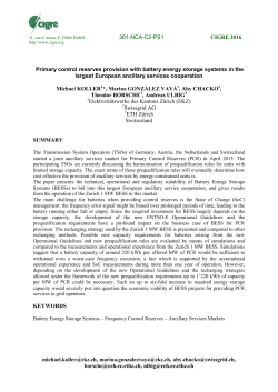 Primary control reserves provision with battery energy storage