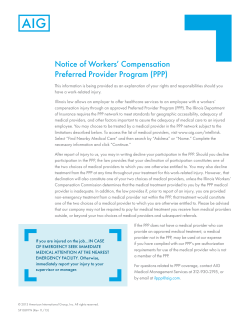 Notice of Workers` Compensation Preferred Provider