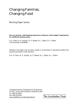 How do parents child-feeding behaviours influence child weight