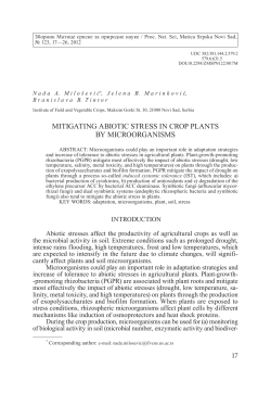 mitigating abiotic stress in crop plants by microorganisms