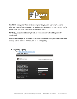 MBTS Alert System Instruction Sheet