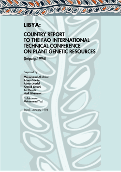 libya - Food and Agriculture Organization of the United Nations