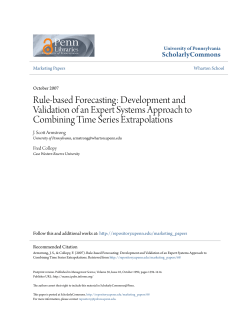 Rule-based Forecasting: Development and