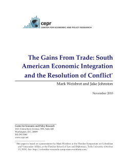 The Gains From Trade: South American Economic