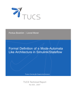 Formal Definition of a Mode-Automata Like Architecture in Simulink