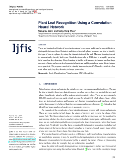 Plant Leaf Recognition Using a Convolution