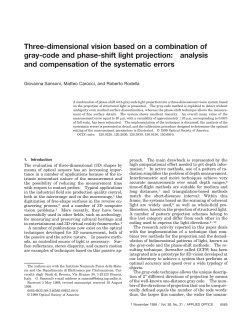 Three-dimensional vision based on a combination of gray