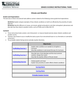 Task - Science - Grade 8 - Climate and Weather