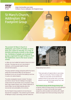 St Mary`s Church, Addington: the Footprint Group