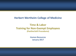 BOT Workshop 6-01-09 - Herbert Wertheim College of Medicine