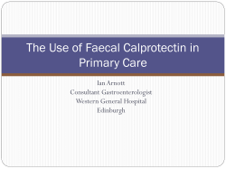 Faecal Calprotectin in primary care