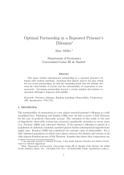 Optimal Partnership in a Repeated Prisoner`s Dilemma