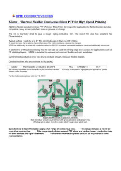 RFID CONDUCTIVE INKS XZ250 &ndash; Thermal Flexible Conductive