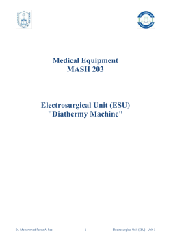 Medical Equipment MASH 203 Electrosurgical Unit (ESU)