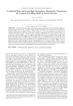 Combined Heat and Controlled Atmosphere Quarantine