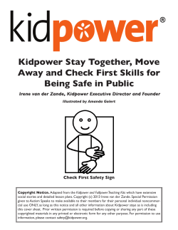 Kidpower Stay Together, Move Away and Check First Skills for