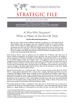 A Win-Win Situation? What to Make of the EU